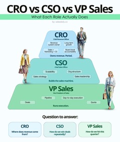 CRO, CSO, VP Sales : comprendre les vrais rôles commerciaux